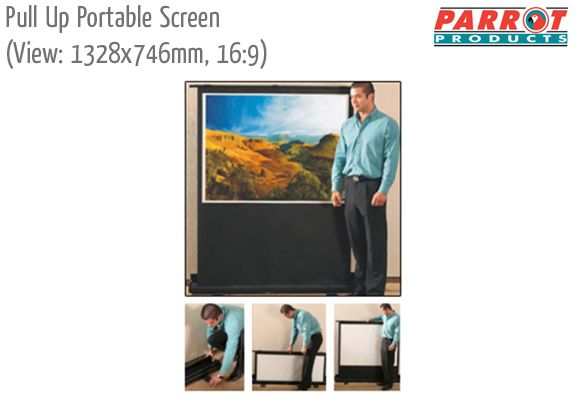 pull up portable screen 1328 746mm 16 9