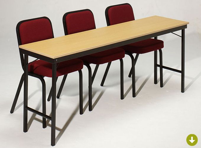 folding desk with chairs