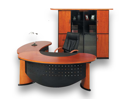 veneer desking bean wall unit