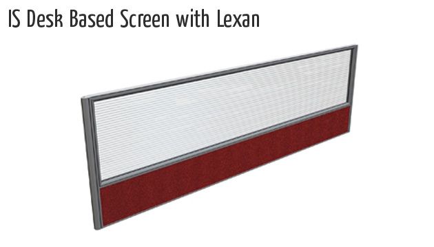 is desk based screen with lexan