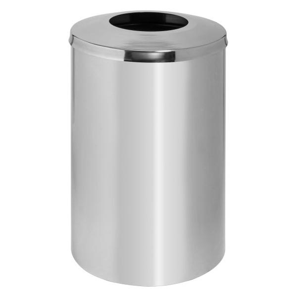 Heavy Duty 1-Division Recycle bin Stainless Steel with Internal 2 way plastic liners